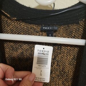 New with tags Torrid heavy  weight Duster sweater sz 0X/1X